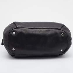Prada Black Diano Leather Top Zip Bag