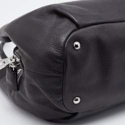 Prada Black Diano Leather Top Zip Bag