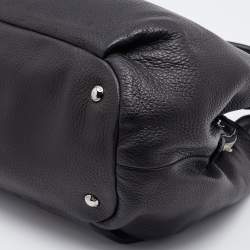 Prada Black Diano Leather Top Zip Bag