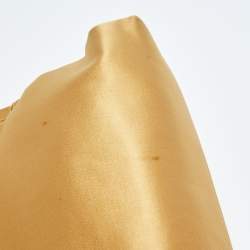 Pre Owned Prada Gold Satin Frame Satchel