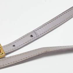 مملوكة مسبقًا حقيبة برادا برومينيد جلد سافيانو لوكس أزرق صفراء صغيرة