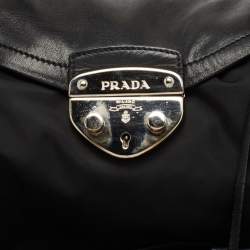 Pre Owned Prada Black Nylon and Leather Easy Shoulder Bag