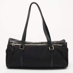 Pre Owned Prada Black Nylon and Leather Easy Shoulder Bag