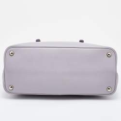 Prada Lilac Saffiano Cuir Leather Covered Strap Tote