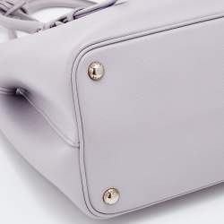 Prada Lilac Saffiano Cuir Leather Covered Strap Tote
