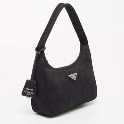 Pre Owned Prada Black Nylon Mini Re-Edition 2000 Shoulder Bag