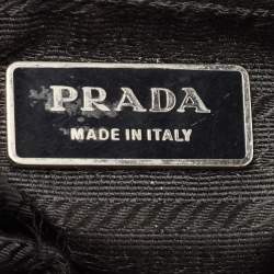 Pre Owned Prada Multicolor Nylon and Python Messenger bag