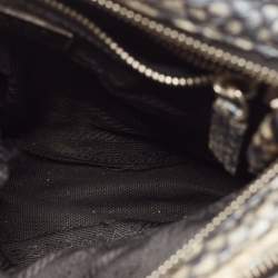 Pre Owned Prada Multicolor Nylon and Python Messenger bag