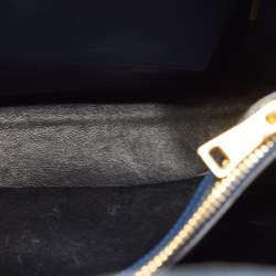 Pre Owned Prada Blue Saffiano Leather Triple Pocket Convertible Tote