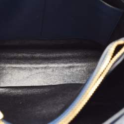 Pre Owned Prada Blue Saffiano Leather Triple Pocket Convertible Tote