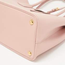 Prada Pink Saffiano Cuir Leather Medium Double Handle Tote