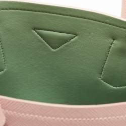 Prada Pink Saffiano Cuir Leather Medium Double Handle Tote