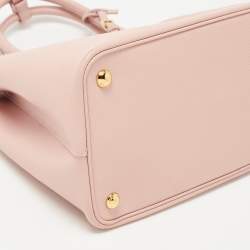 Prada Pink Saffiano Cuir Leather Medium Double Handle Tote