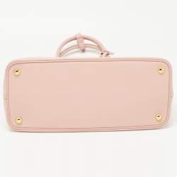 Prada Pink Saffiano Cuir Leather Medium Double Handle Tote