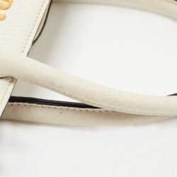 Prada Off White Vitello Daino Leather Mini Tote
