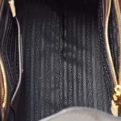Pre Owned Prada Brown Leather Front Pocket Convertible Tote