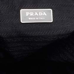 Pre Owned Prada Purple Suede Pushlock Satchel