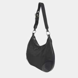 Prada Black Nylon Tessuto Triangle Shoulder Bag