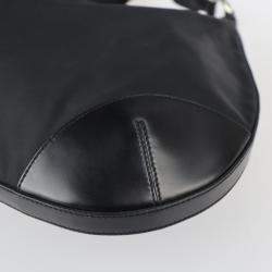 Prada Black Nylon Tessuto Triangle Shoulder Bag