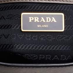 Pre Owned Prada Grey Saffiano Lux/Soft Leather Convertible Tote
