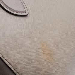 Pre Owned Prada Grey Saffiano Lux/Soft Leather Convertible Tote