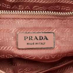 Prada Multicolor Nylon and Exotic Buckle Shoulder Bag