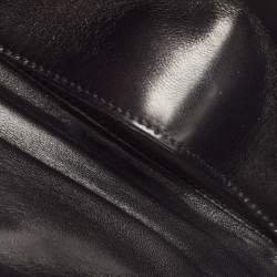 Pre Owned Prada Black Gaufre Leather Continental Wallet