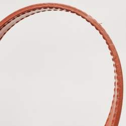 Pre Owned Prada Orange Saffiano Patent Leather Gardener's Tote