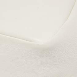 Prada Chalk White Leather Logo Hobo