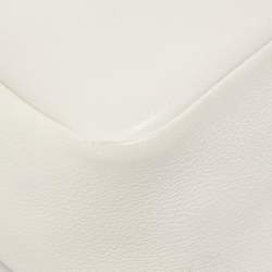 Prada Chalk White Leather Logo Hobo