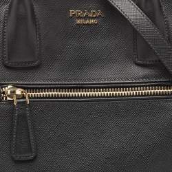 Prada Black Saffiano Leather Promenade Satchel