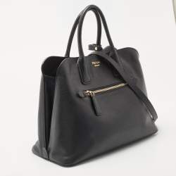 Prada Black Saffiano Leather Promenade Satchel
