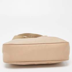 Prada Beige Nylon and Leather Re-Edition 2005 Baguette Bag