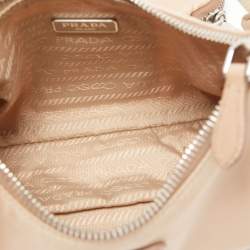 Prada Beige Nylon and Leather Re-Edition 2005 Baguette Bag