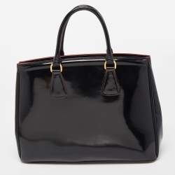 Prada Black Patent Leather Parabole Tote