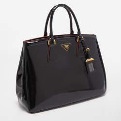 Prada Black Patent Leather Parabole Tote