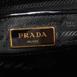 Prada Black Patent Leather Parabole Tote