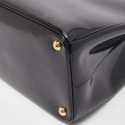 Prada Black Patent Leather Parabole Tote