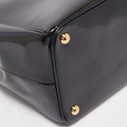 Prada Black Patent Leather Parabole Tote
