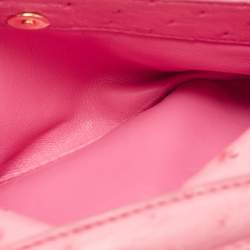 Prada Pink Ostrich Leather Mini Sound Top Handle Bag