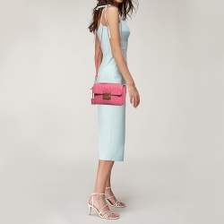 Prada Pink Ostrich Leather Mini Sound Top Handle Bag