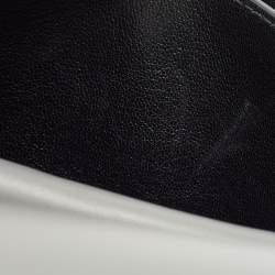 Pre Owned Prada Black/Grey Saffiano Leather Cahier Flap Shoulder Bag