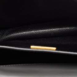 Pre Owned Prada Black/Grey Saffiano Leather Cahier Flap Shoulder Bag