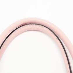 Prada Pink Saffiano Cuir Leather Medium Double Handle Tote