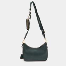 Prada Green Saffiano Leather Re-Edition 2005 Baguette Bag