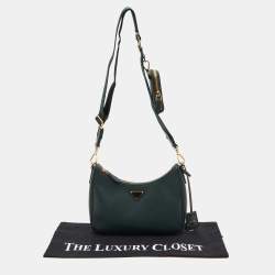Prada Green Saffiano Leather Re-Edition 2005 Baguette Bag