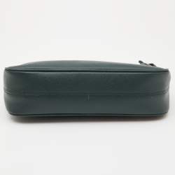 Prada Green Saffiano Leather Re-Edition 2005 Baguette Bag