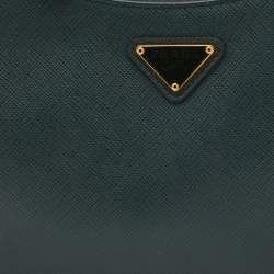 Prada Green Saffiano Leather Re-Edition 2005 Baguette Bag
