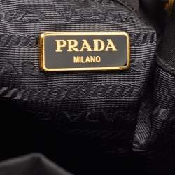 Prada Black Nylon Duet Bucket Shoulder Bag 