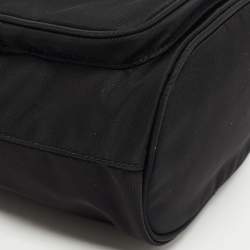 Prada Black Nylon Duet Bucket Shoulder Bag 